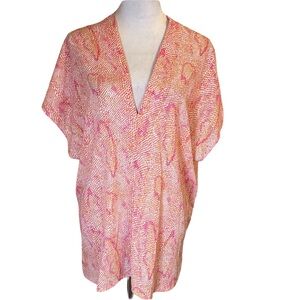 Adrienne SzS pink and gold snake print blouse